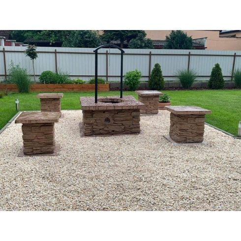 Rusztikus kocka főzőhely szett